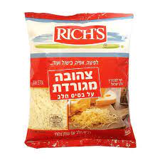 ריץ’ צהובה מגורדת על בסיס חלב