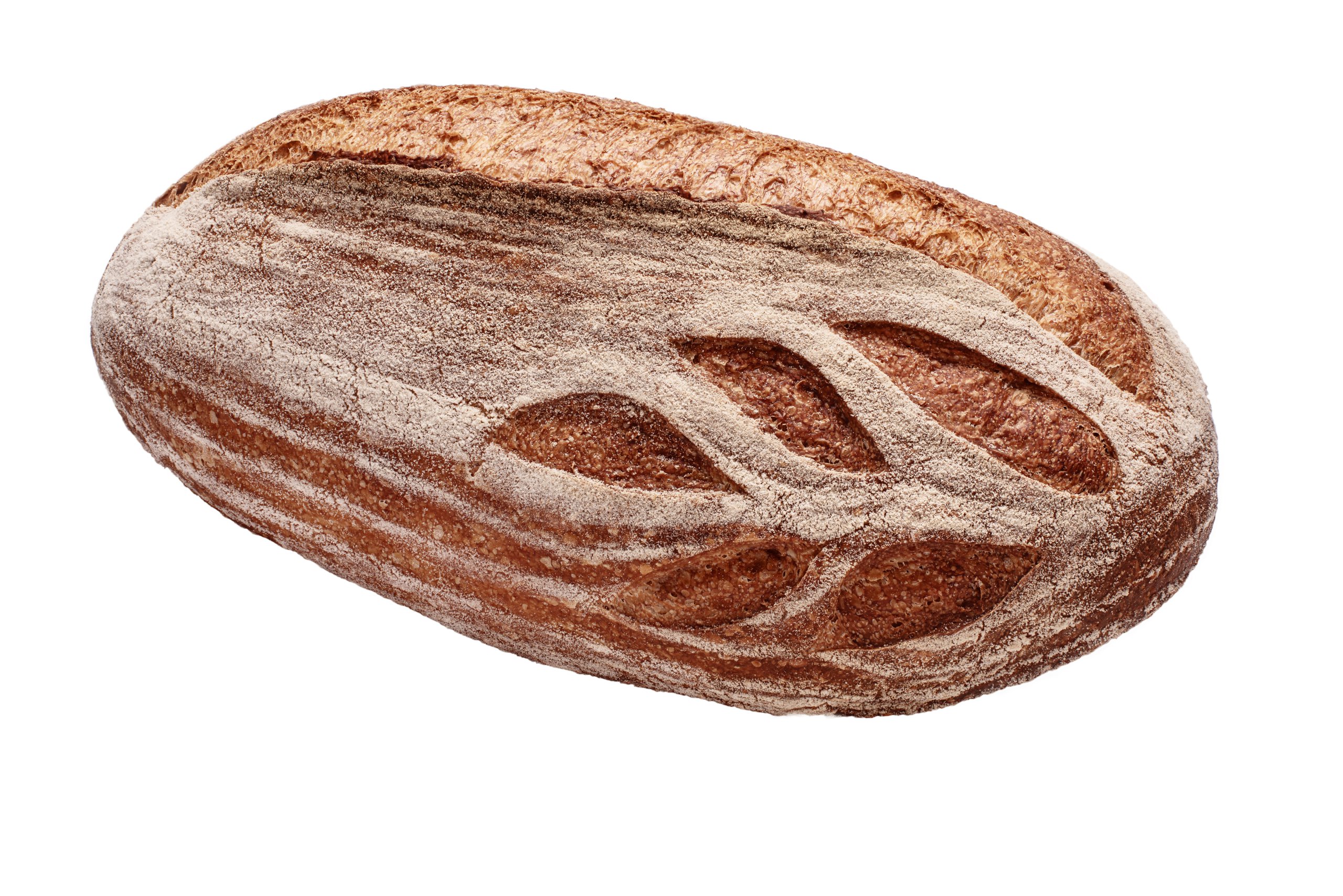 Whole,Spelt,Bread,Isolated,On,White,Background.