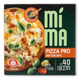 MIMA פיצה מרגריטה מבצק דק שעשוי מעדשים כתומות מונבטות